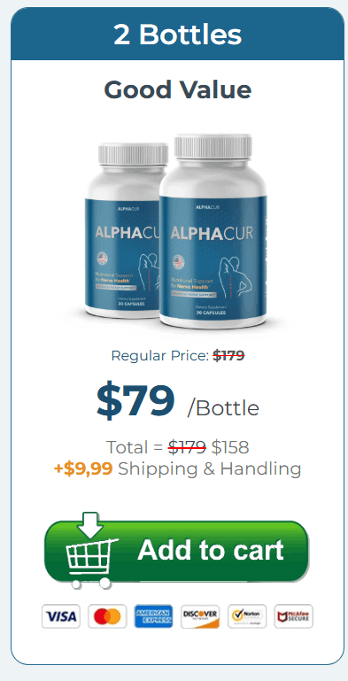 AlphaCur 1-Bottle Pack – Order Now for sustained nerve relief, linking to the official vendor site
